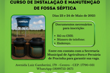 Curso de Instalação e Manutenção de Fossa Séptica