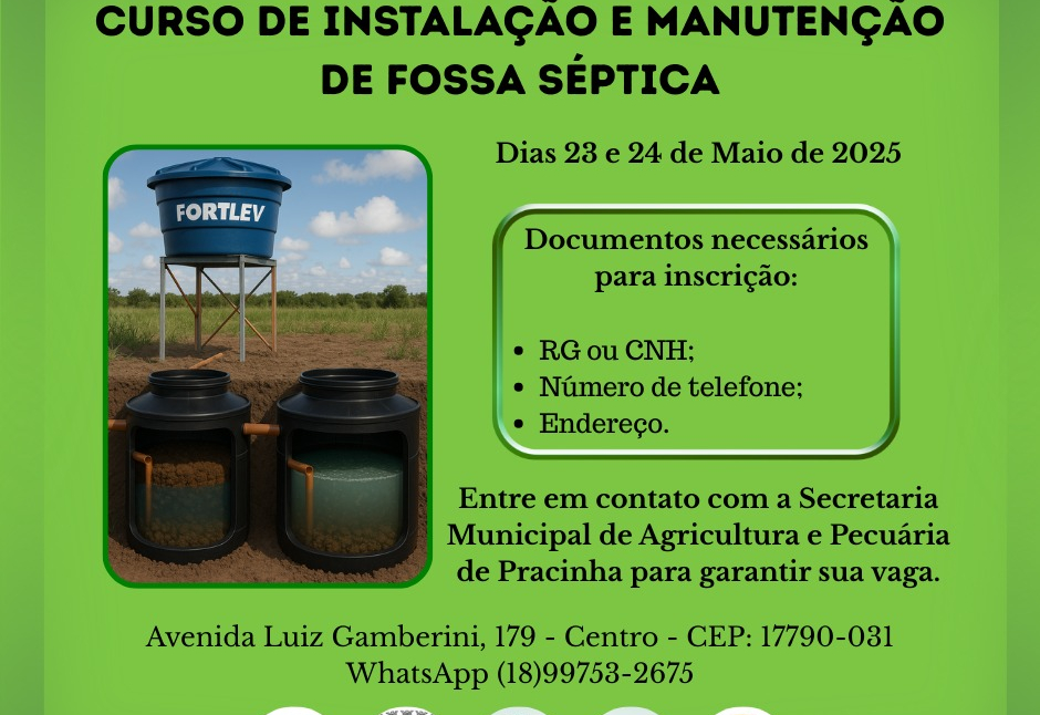 Curso de Instalação e Manutenção de Fossa Séptica